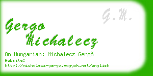 gergo michalecz business card