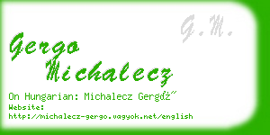 gergo michalecz business card